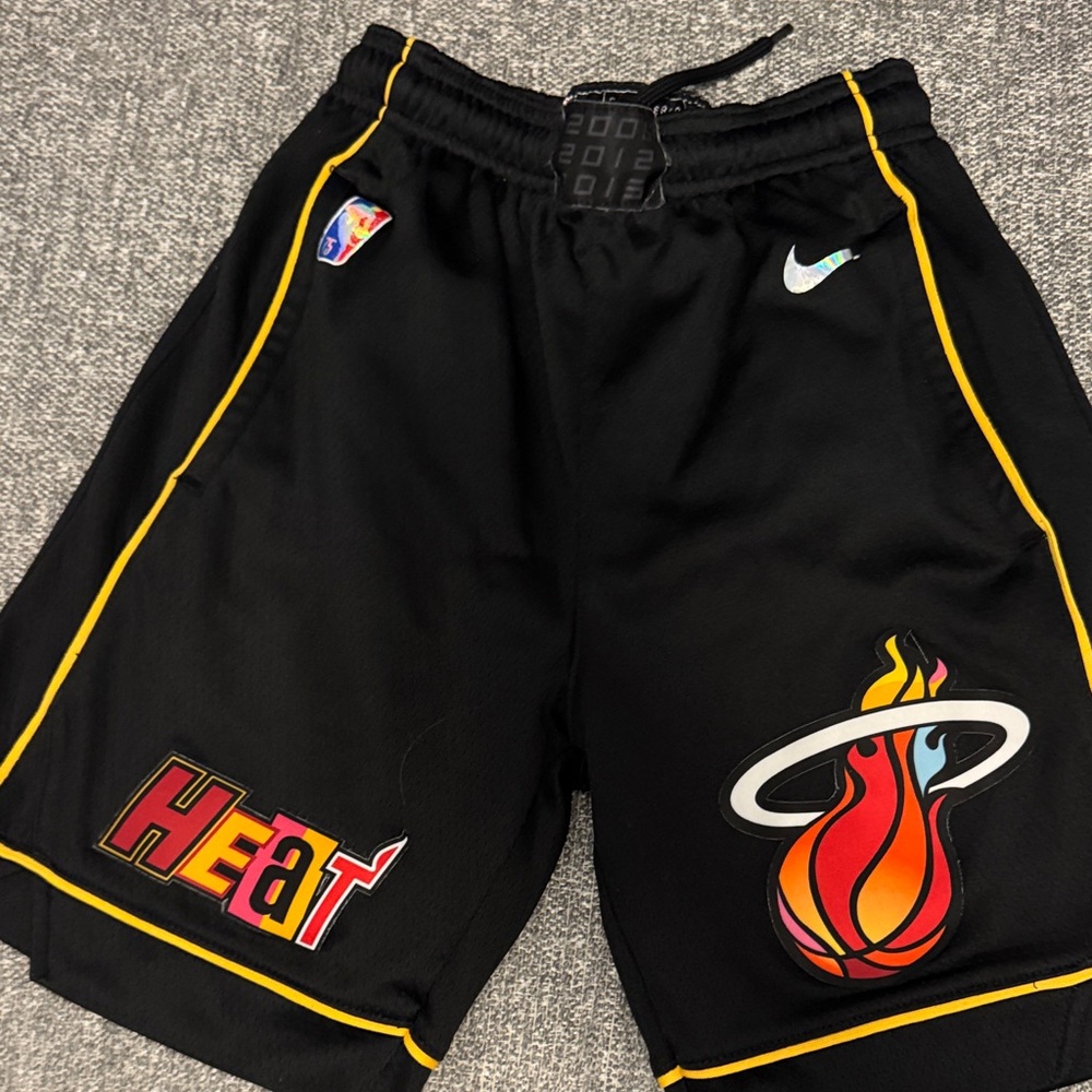 Nike Black Miami Heat Basketball Shorts
